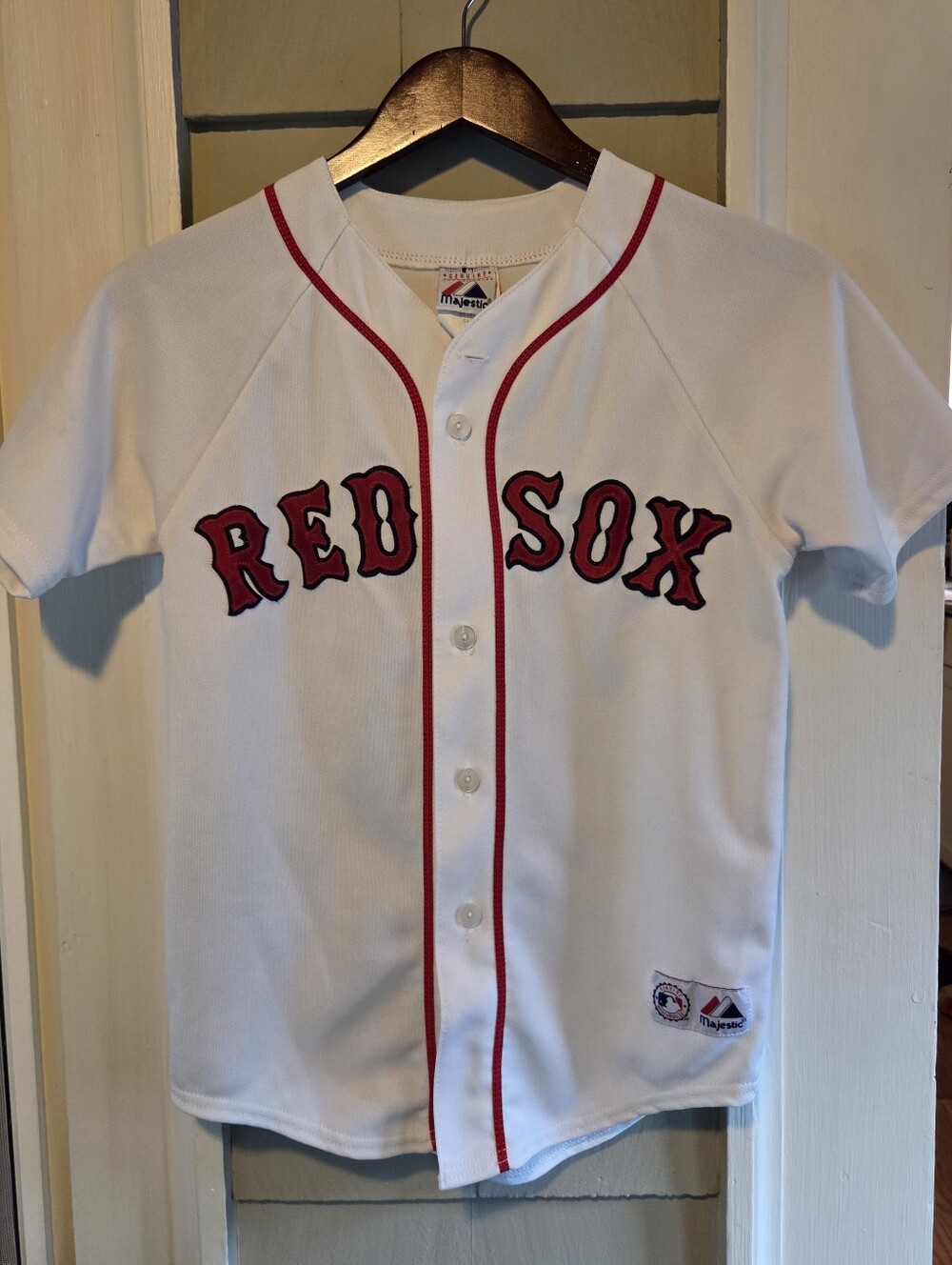 David Ortiz 34 Boston Red Sox White Home Jersey Youth Medium Majestic MLB Stitch - Picture 11 of 11